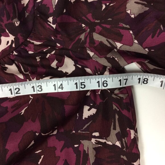 Trina Turk Mini Dress Silk Wool Romantic Feminine Burgundy 2 - Picture 5 of 7